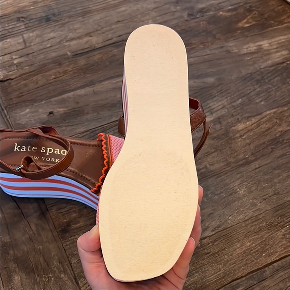 Kate Spade Highrise Platform Vibrant Pink and Orange Sandals - Picture 2 of 5